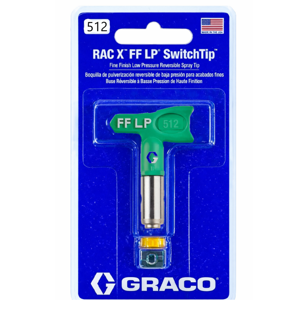 Сопло "Graco 512, RAC X FF LP SwitchTip", для фарборозпилювача низького тиску [Грако СвічТип 512]